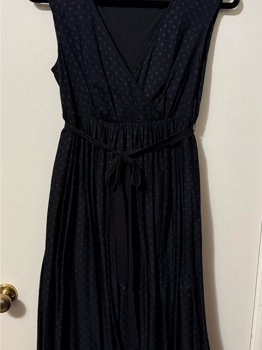 Banana Republic Black Sleeveless Wrap-Style Dress